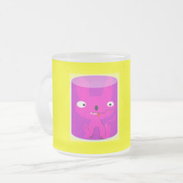 Taza De Cristal Esmerilado Café amarillo Mug