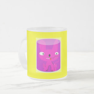 Taza De Cristal Esmerilado Café amarillo Mug
