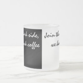 Taza De Cristal Esmerilado Café Blanco Y Negro