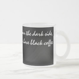 Taza De Cristal Esmerilado Café blanco y negro