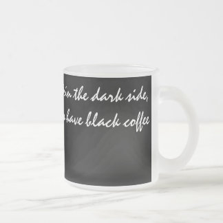 Taza De Cristal Esmerilado Café blanco y negro