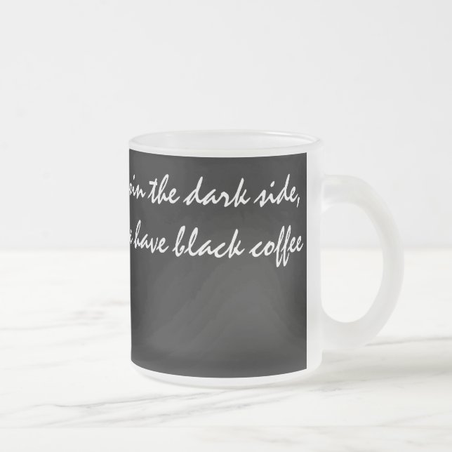 Taza De Cristal Esmerilado Café blanco y negro (Derecha)