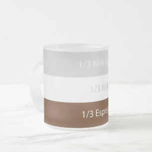 Taza De Cristal Esmerilado Café cappuccino de recetas Diseño de texto