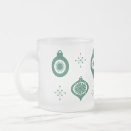 Taza De Cristal Esmerilado Café con ornamento vintage para regalo de vacacion