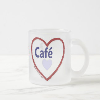 Taza De Cristal Esmerilado Café de amor - Mug de escarcha