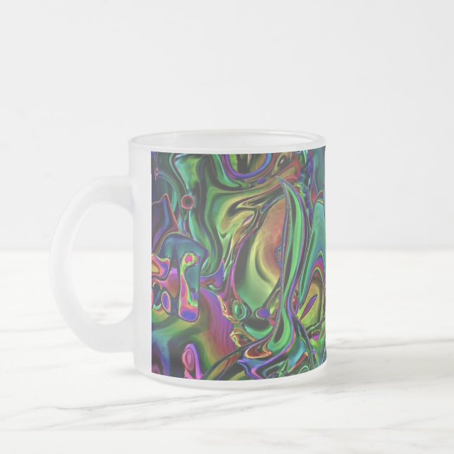 Taza De Cristal Esmerilado Café de fusión del cerebro Mug (Izquierda)