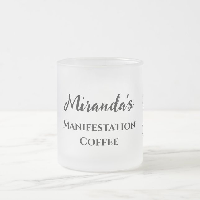 Taza De Cristal Esmerilado Café de Manifestación (Centro)
