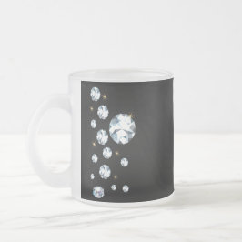 Taza De Cristal Esmerilado Café Diamond Mug - Joyas