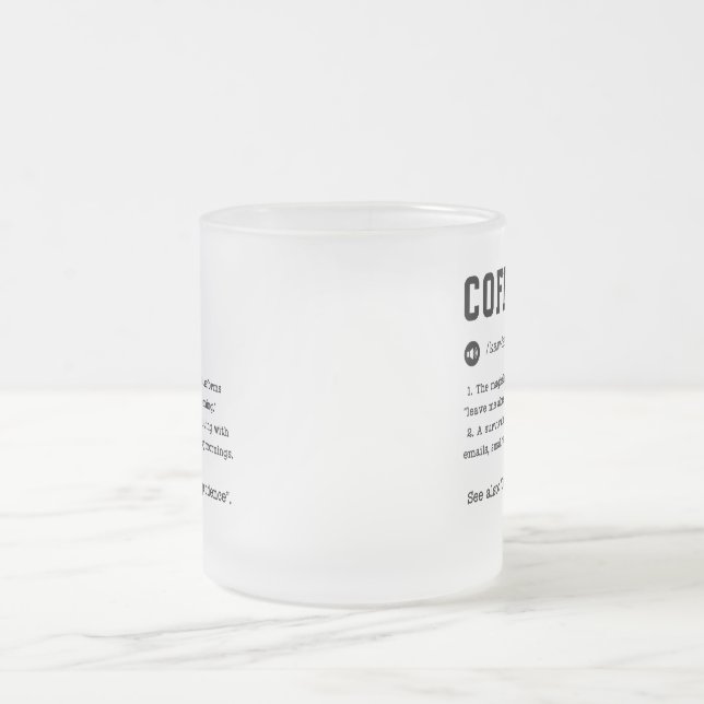 Taza De Cristal Esmerilado Café divertido - El tazón mágico de la poción (Centro)