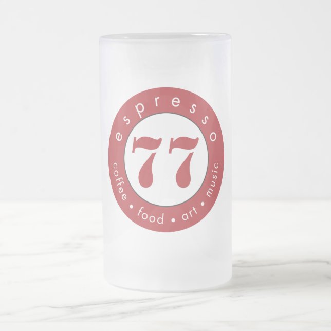 Taza De Cristal Esmerilado Café express 77 (Centro)