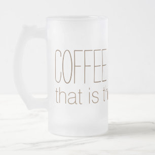 Taza De Cristal Esmerilado CAFÉ O personalizados LÍQUIDOS