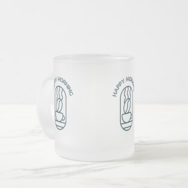 Taza De Cristal Esmerilado Café personalizado: comienza tu día con un Smi (Anverso izquierdo)