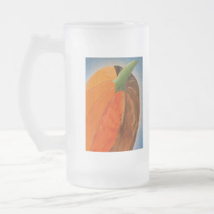 Taza De Cristal Esmerilado Calabaza alegre