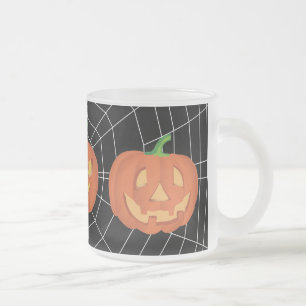 Taza De Cristal Esmerilado Calabaza para Halloween 1