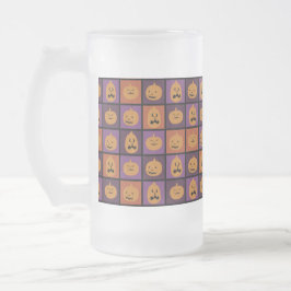 Taza De Cristal Esmerilado Calabazas de Halloween