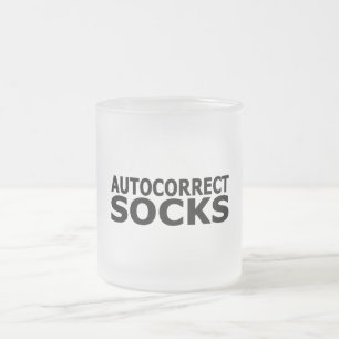 Taza De Cristal Esmerilado Calcetines de Autocorrección