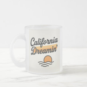Taza De Cristal Esmerilado California Dreamin