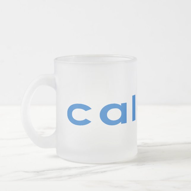 Taza De Cristal Esmerilado California - para siempre - refresqúese (Izquierda)