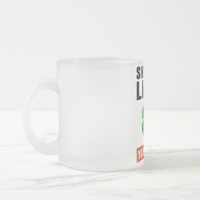 Taza De Cristal Esmerilado Cállate el hígado (Izquierda)