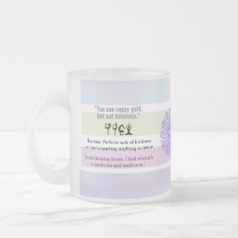 Taza De Cristal Esmerilado Calm Anti-Stress Relaxing Quotes Serenity