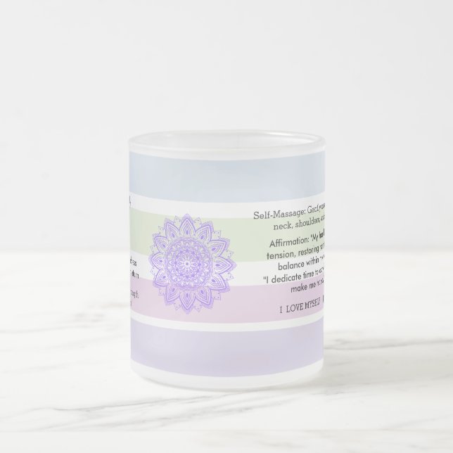 Taza De Cristal Esmerilado Calm Anti-Stress Relaxing Quotes Serenity (Centro)