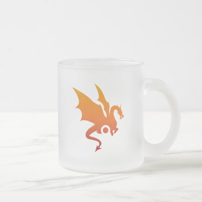 Taza De Cristal Esmerilado Calor del dragón (Derecha)