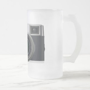 Taza De Cristal Esmerilado Cámara negra vieja