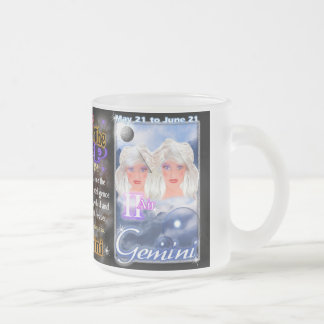 Taza De Cristal Esmerilado Cambio de signo del zodiaco de los géminis del