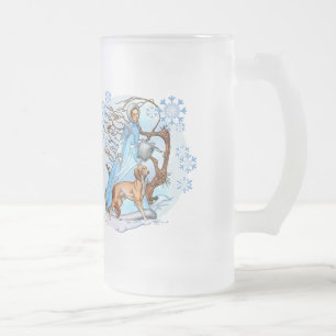 Taza De Cristal Esmerilado Camino de invierno
