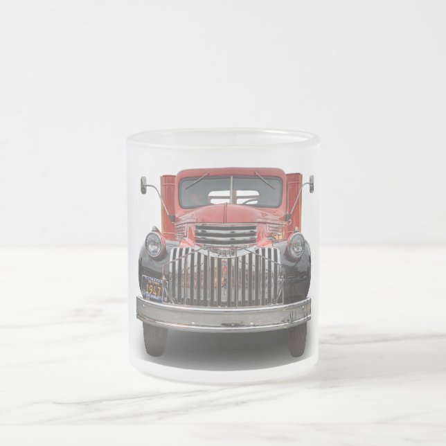 TAZA DE CRISTAL ESMERILADO CAMIÓN 1947 DE LA PARTICIPACIÓN DE CHEVROLET (Centro)