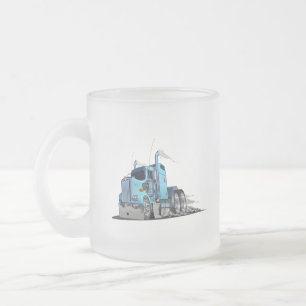 Taza De Cristal Esmerilado Camión de dibujos animados