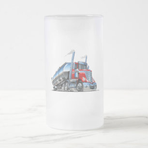 Taza De Cristal Esmerilado Camión de dibujos animados