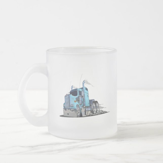 Taza De Cristal Esmerilado camión personalizado (Izquierda)