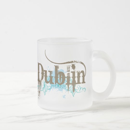 Taza De Cristal Esmerilado Camiseta de Dublín Irlanda