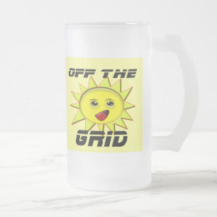 Taza De Cristal Esmerilado Camiseta de Regalos de Energía Solar y Productos P