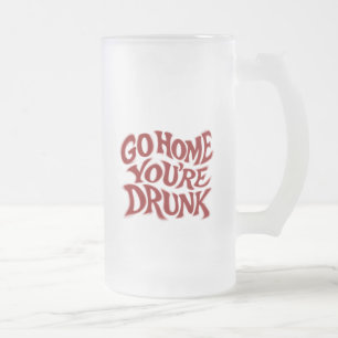 Taza De Cristal Esmerilado Camiseta Divertida de Arte Tipográfico Retro