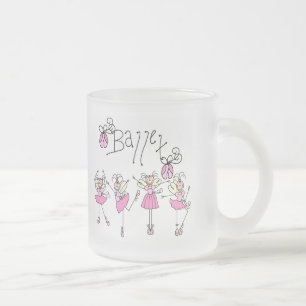 Taza De Cristal Esmerilado Camisetas de ballet y regalos