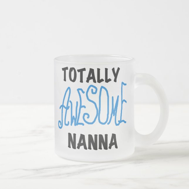 Taza De Cristal Esmerilado Camisetas Nanna Blue totalmente alucinantes y GIft (Derecha)
