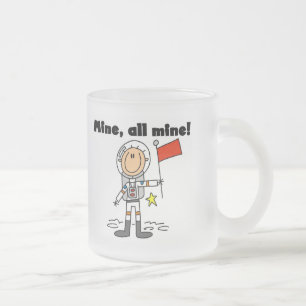 Taza De Cristal Esmerilado Camisetas y regalos Astronaut Mine All Mine