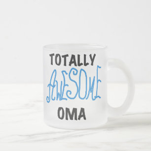 Taza De Cristal Esmerilado Camisetas y regalos azul Oma totalmente asombrosos