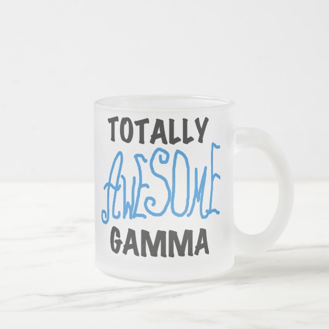 Taza De Cristal Esmerilado Camisetas y regalos azules gammas totalmente (Derecha)