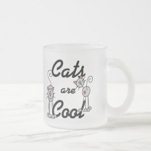 Taza De Cristal Esmerilado Camisetas y regalos Cats Are Cool