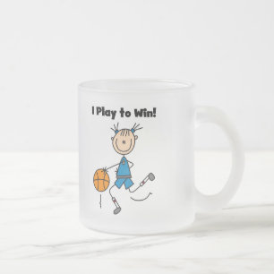 Taza De Cristal Esmerilado Camisetas y regalos de baloncesto Juega para ganar