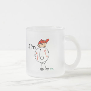 Taza De Cristal Esmerilado Camisetas y regalos de béisbol para niños de 6 año