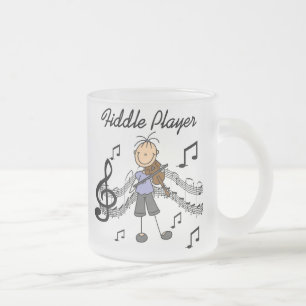 Taza De Cristal Esmerilado Camisetas y regalos de chica con figura de palito