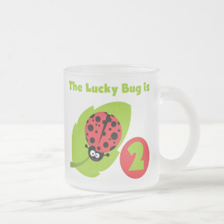 Taza De Cristal Esmerilado Camisetas y regalos de cumpleaños de Lucky Bug