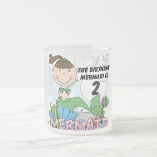 Taza De Cristal Esmerilado Camisetas y regalos de cumpleaños de Sirena