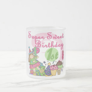 Taza De Cristal Esmerilado Camisetas y regalos de cumpleaños súper dulces