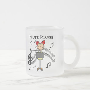 Taza De Cristal Esmerilado Camisetas y regalos de flautista
