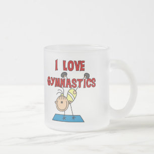 Taza De Cristal Esmerilado Camisetas y regalos de gimnasia que amo